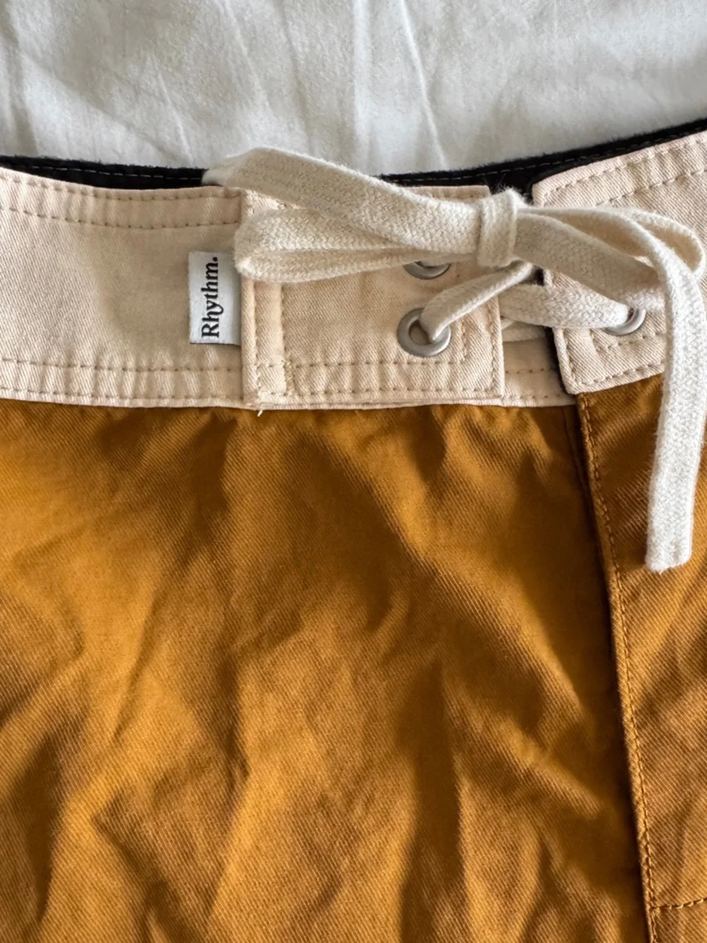 Rhythm Men's Heritage Boardshorts Dijon with Cream Waistband Size 28 Beach Surf